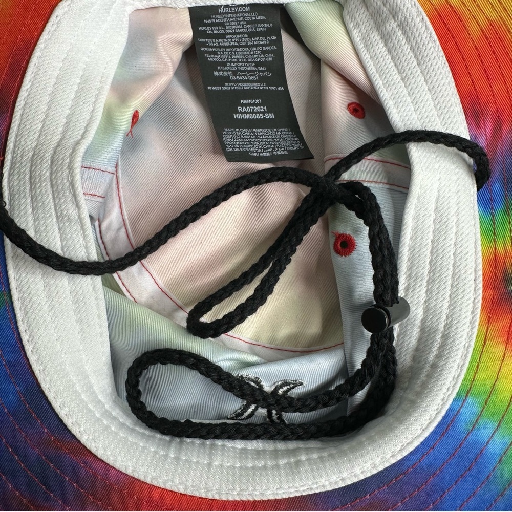NWT Hurley Pride Boonie Bucket Hat. Size S/M Rainbow Tie Dye - Picture 5 of 8